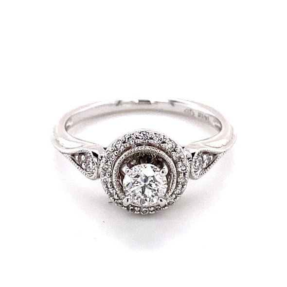 Elegant Halo Diamond Engagement Ring 100-619