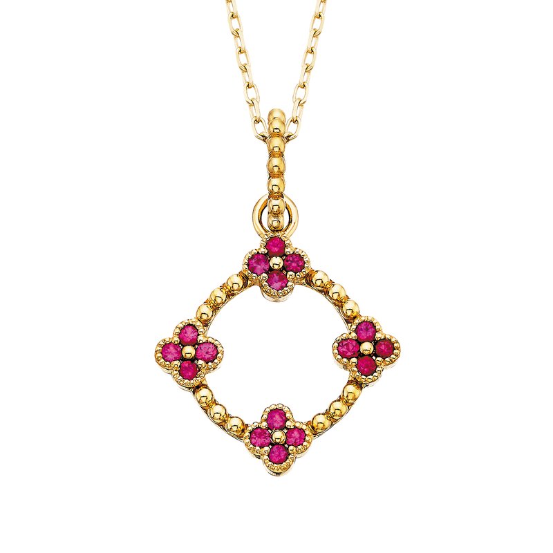 Ruby Quatrefoil Necklace 230-709