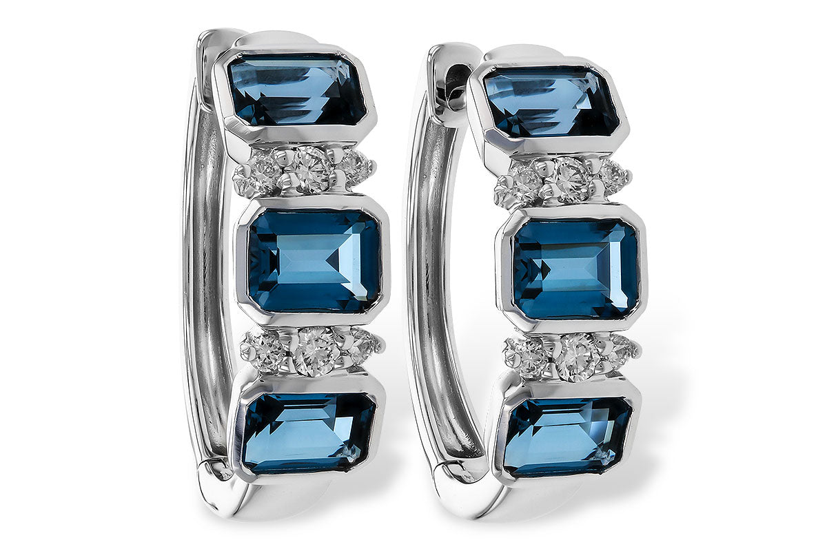 Stunning London Blue Topaz Earrings 210-701