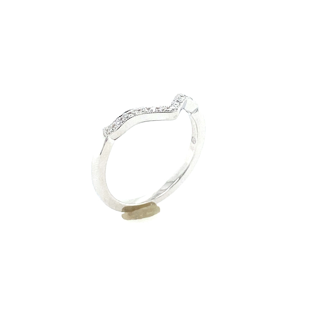 White Gold Contour Wedding Band 110-681