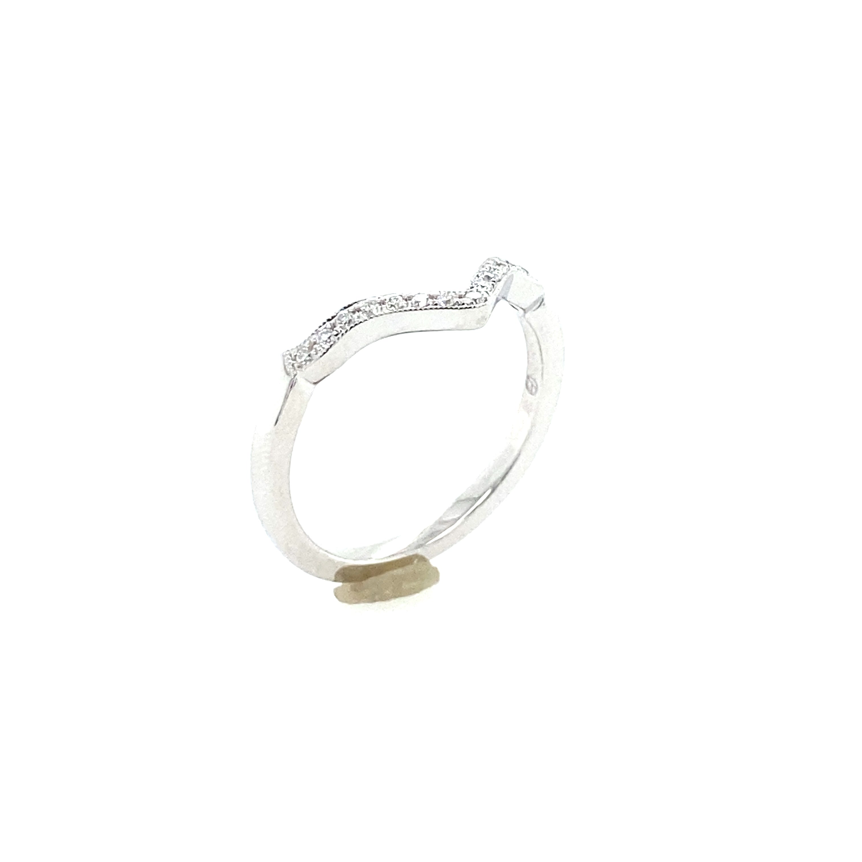 White Gold Contour Wedding Band 110-681