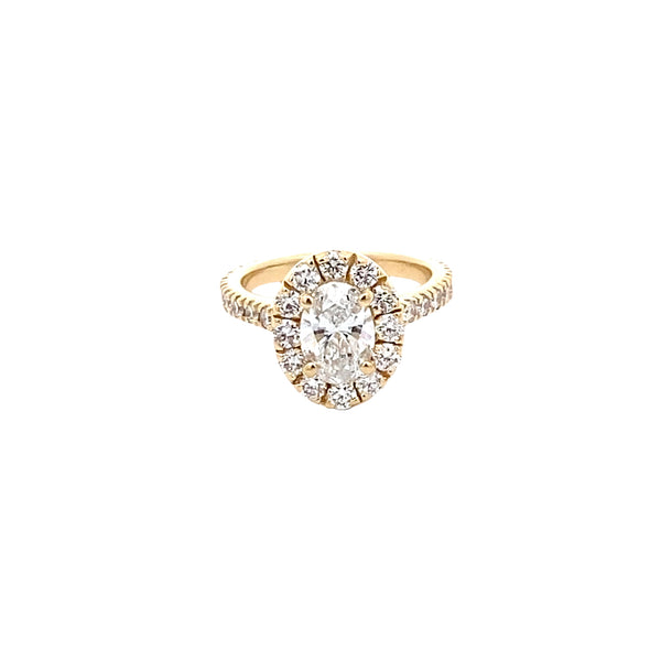 Stunning (LG) Oval Diamond Engagement Ring with a Halo 100-766