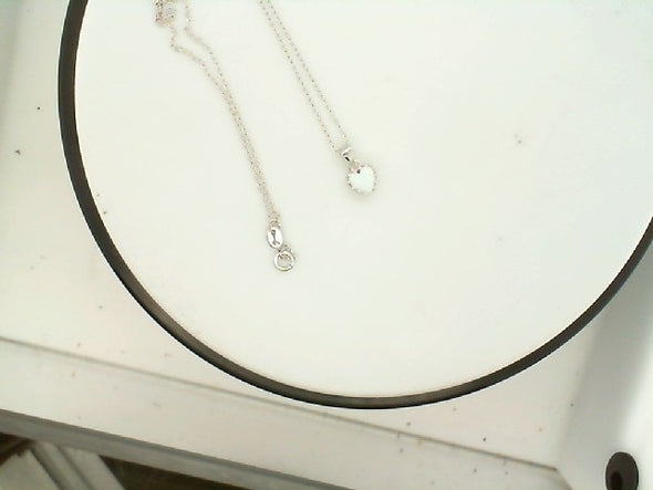 Lady's White Sterling Diamond
