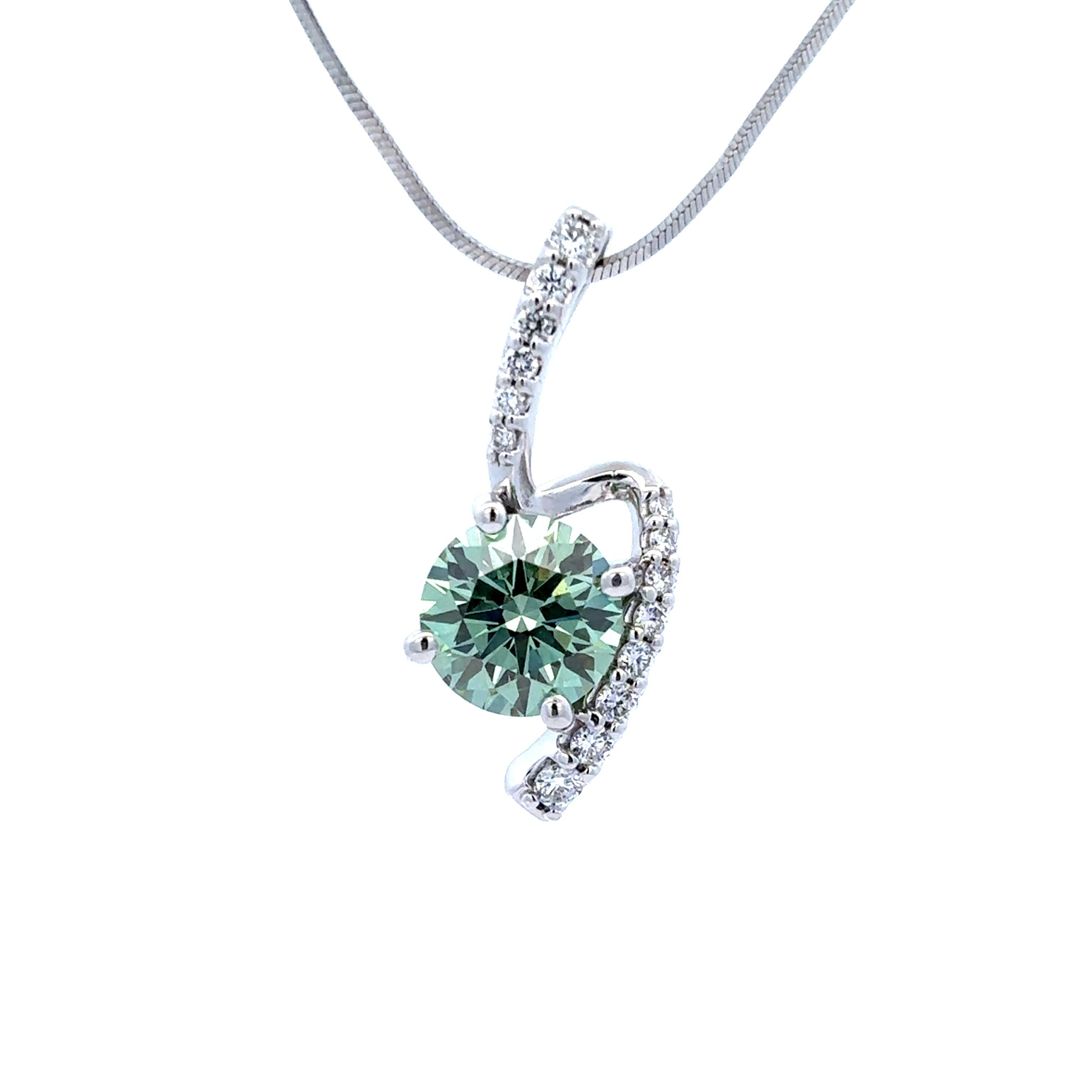 Crazy Cool Green Diamond Pendant  160-1290