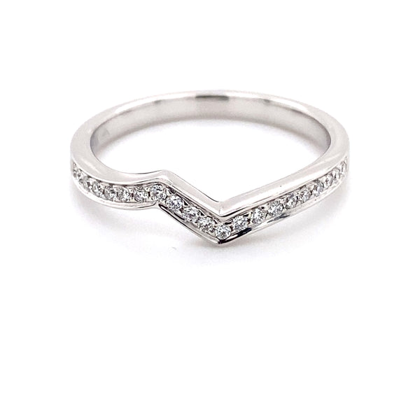 Beautiful Contour Diamond Wedding Band 110-521