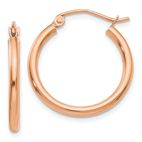 Classic Rose Gold Hoop Earrings 425-822