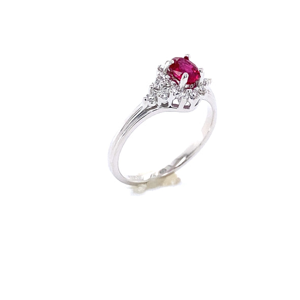 Beautiful Ruby & Diamond Ring 200-1296
