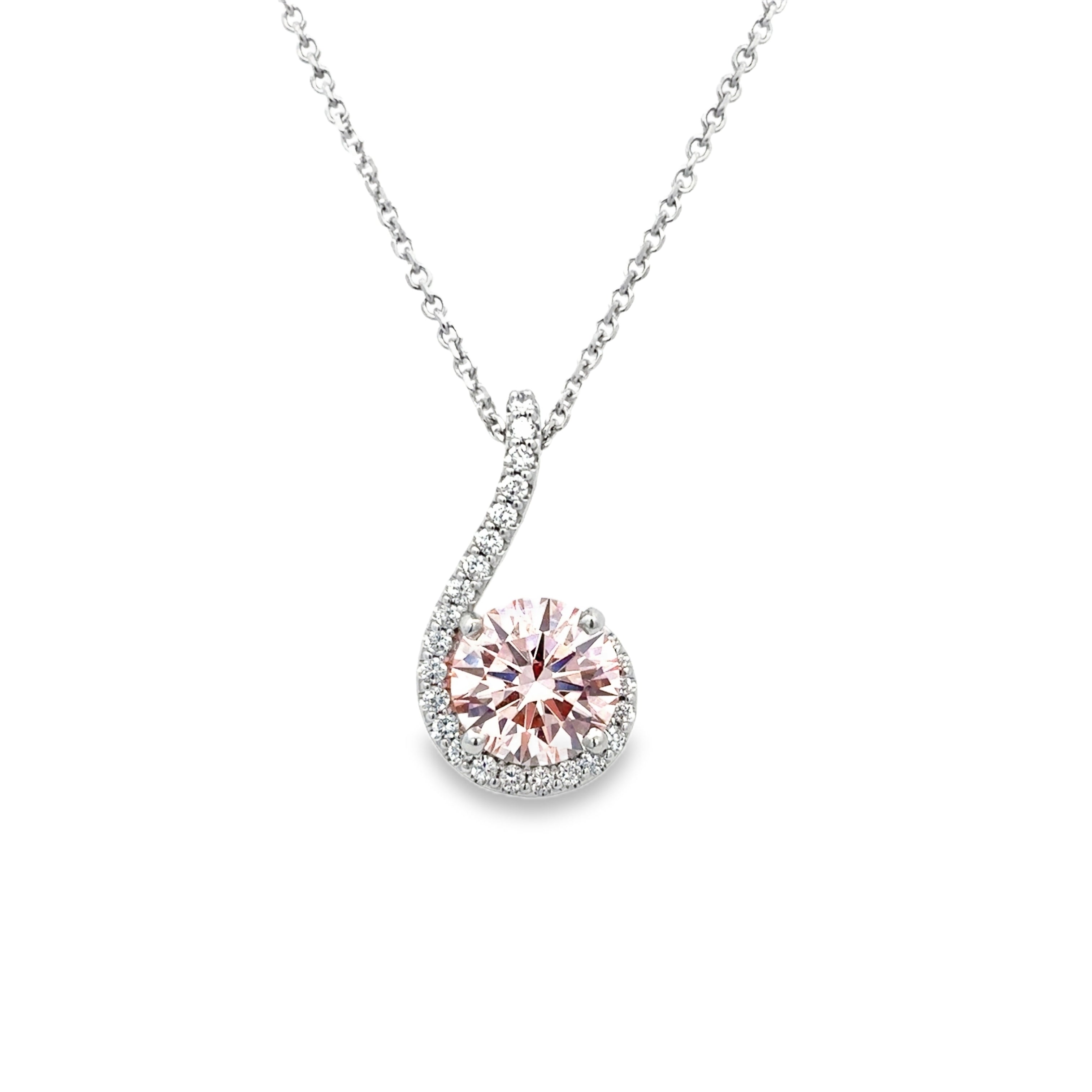 Stunning LG Pink Diamond Necklace 160-1282