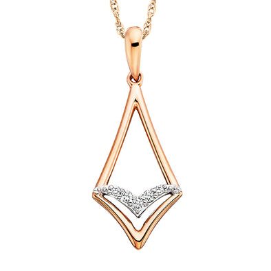 Stunning Rose Gold & Diamond Necklace 165-56