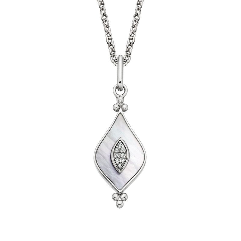 Mother of Pearl & Diamond Necklace 653-604