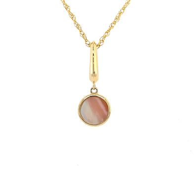 Beautiful Pink Mother of Pearl Necklace 653-483