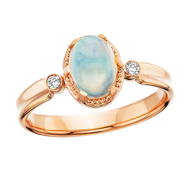 Beautiful Opal & Diamond Ring 200-1344