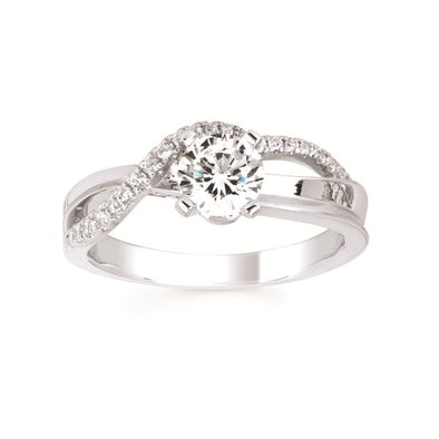 Elegant Twisted Diamond Engagement Ring 100-751