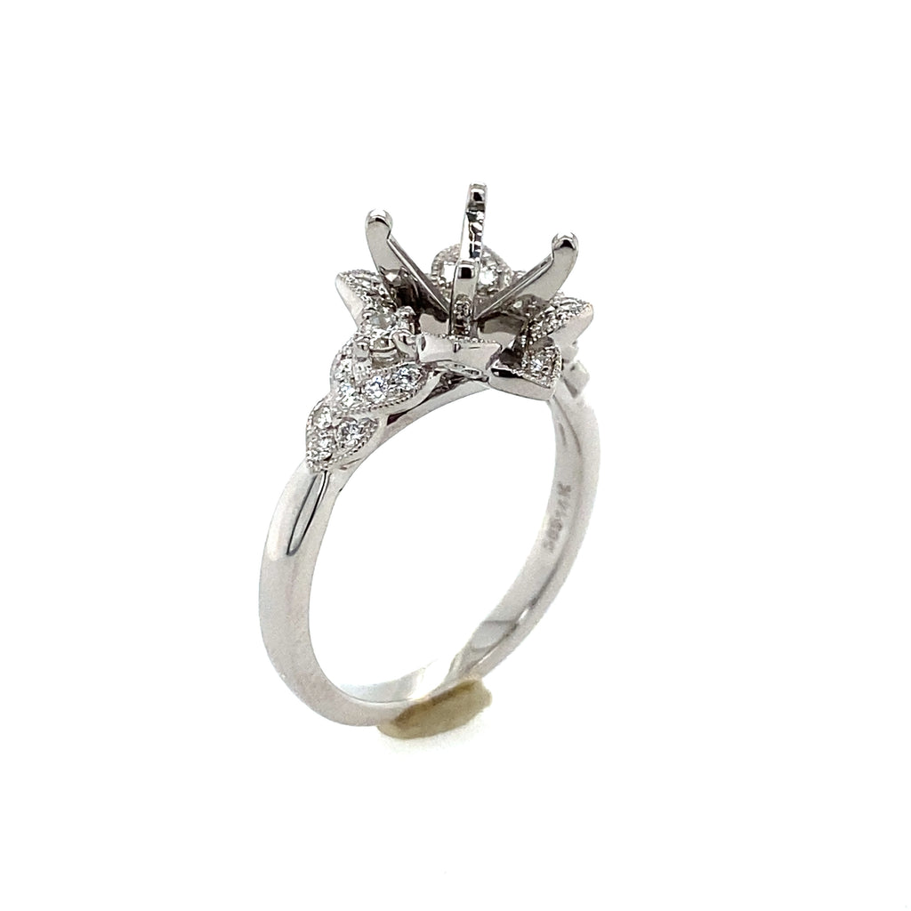 Stunning (LG) Diamond Floral Engagement Ring 100-761