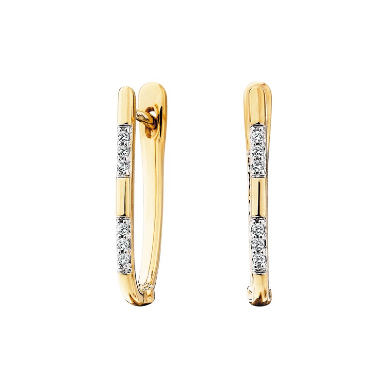 Elegant Diamond Bar Hoops 150-1119