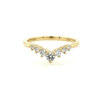Stylish 14ky Diamond Wedding Band 110-697