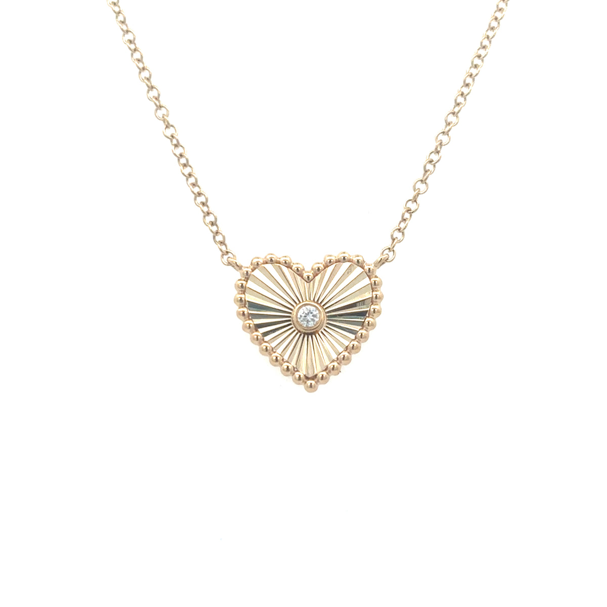 Cute Fancy Cut Heart Necklace 165-66