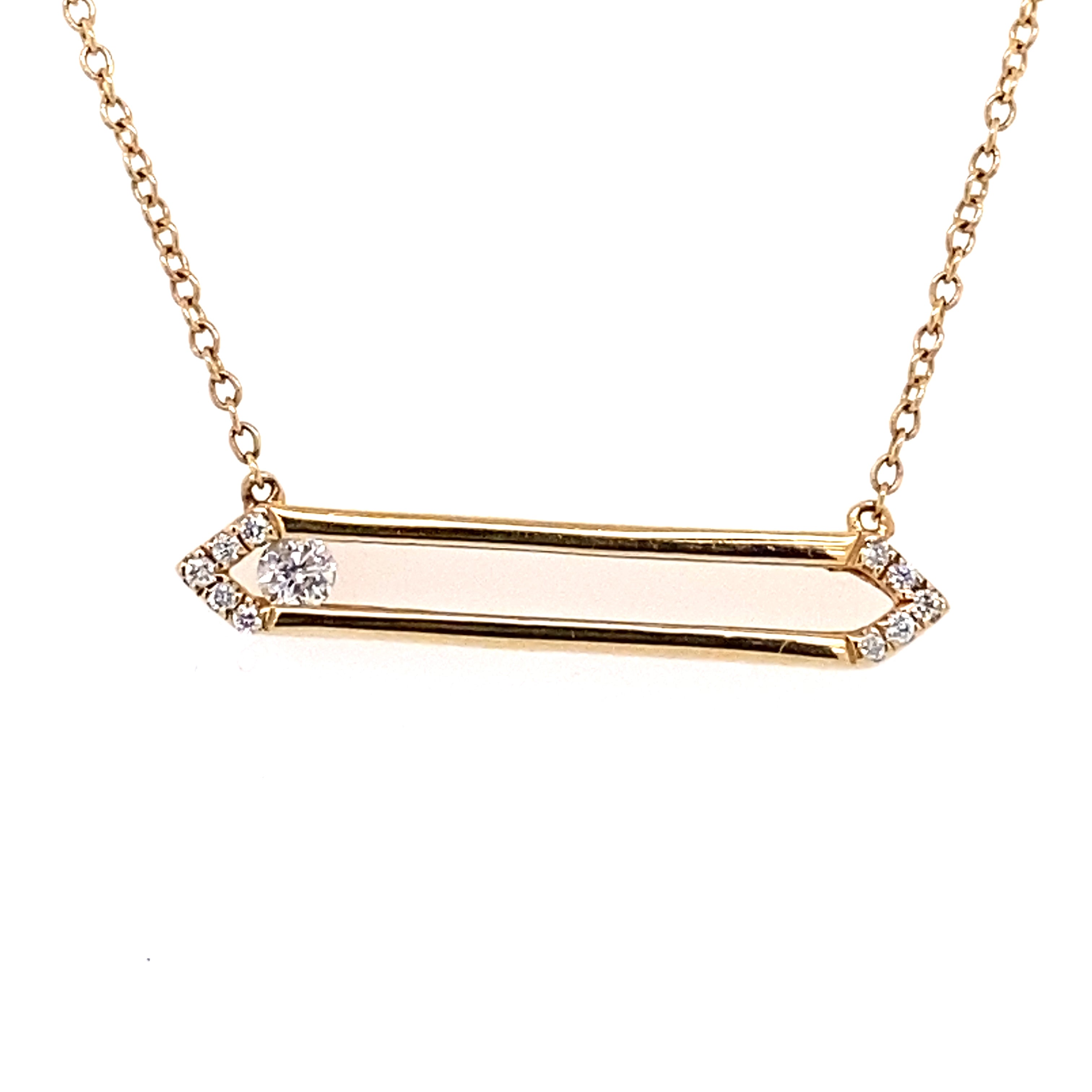 Moving Diamond 14k Yellow Gold Pendant.  It MOVES!  435-1141