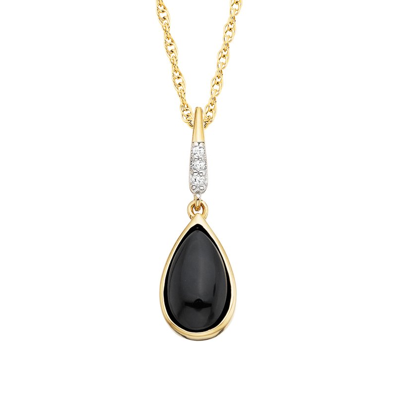 Black Onyx Vermeil Necklace 653-563