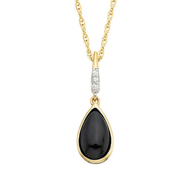 Black Onyx Vermeil Necklace 653-563