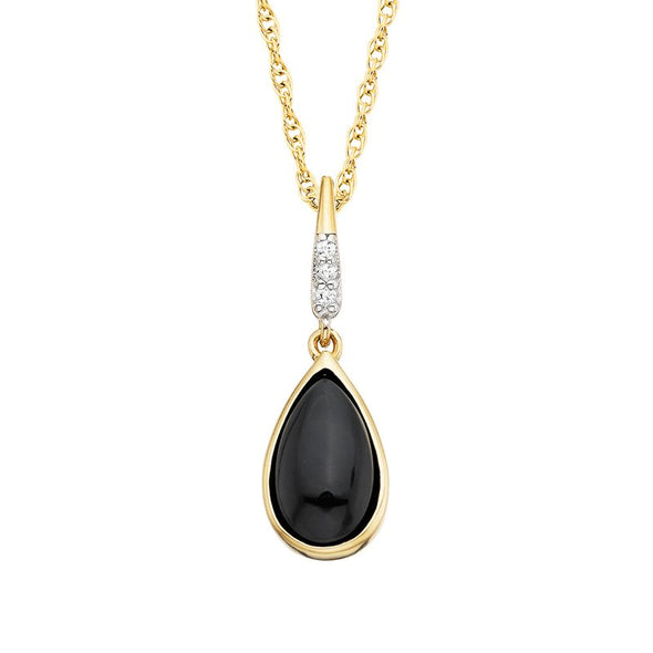Black Onyx Vermeil Necklace 653-563