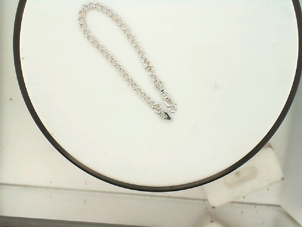 White Sterling Silver Charm Br