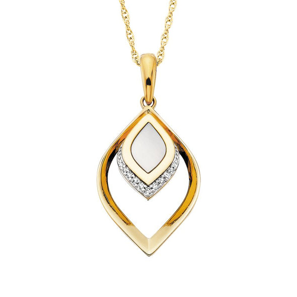 Beautiful Mother of Pearl Teardrop Pendant 653-551