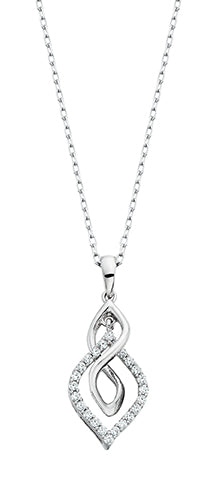 Elegant Diamond Twist Necklace 165-51