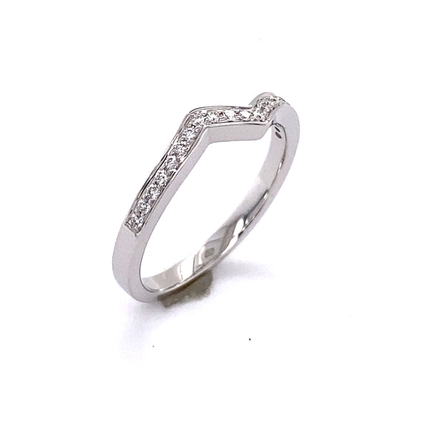 Beautiful Contour Diamond Wedding Band 110-521