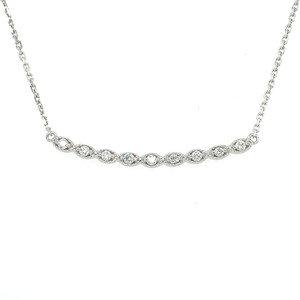 Elegant Diamond Bar Necklace 165-47
