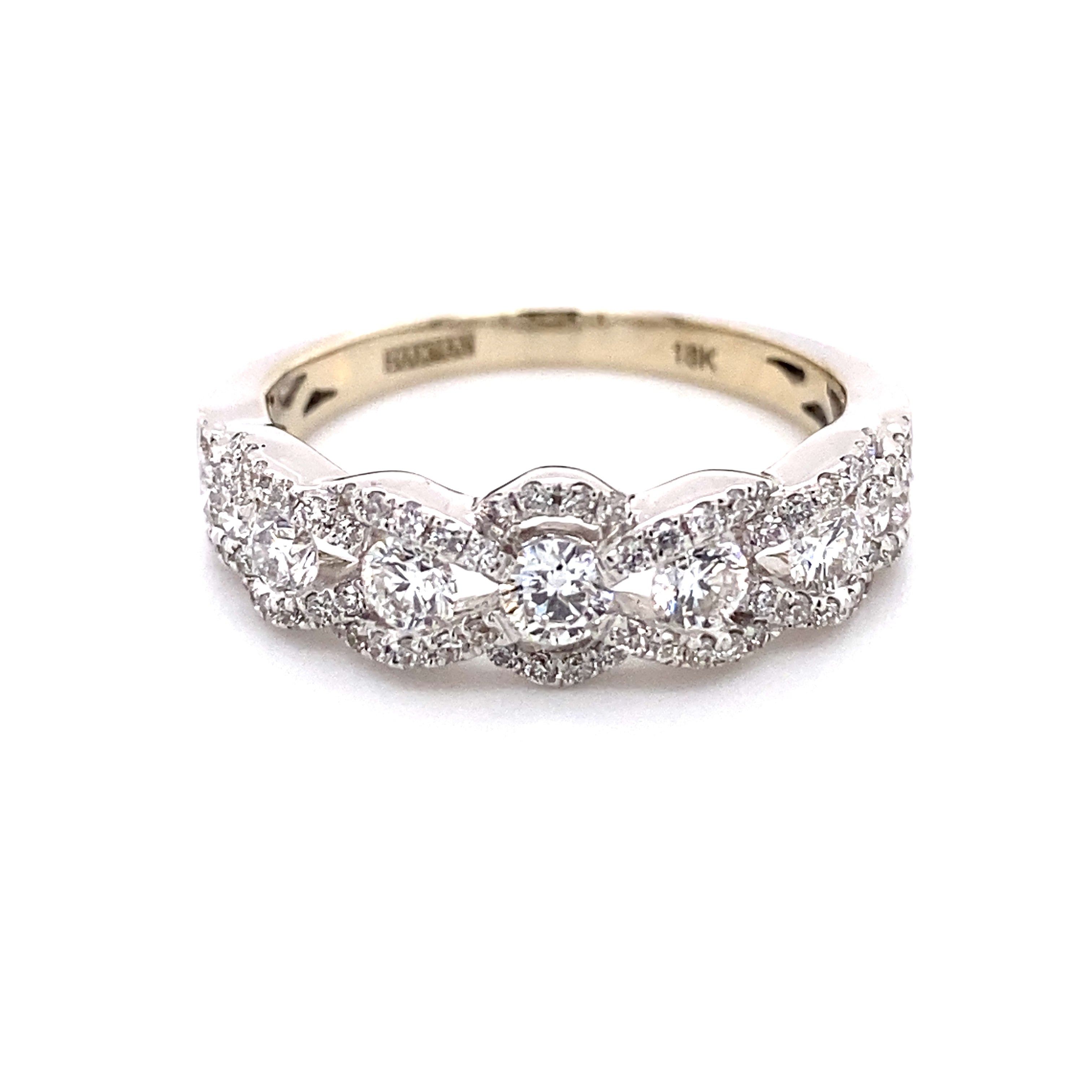 Stunning 18K White Gold 1.00ct Anniversary Band 120-457