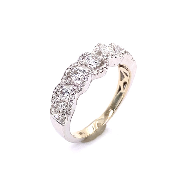Stunning 18K White Gold 1.00ct Anniversary Band 120-457