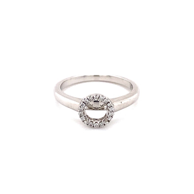 Simple 14k White Gold Engagement Ring 140-756