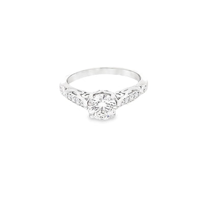 Vintage 14k White Gold Engagement Ring 100-769